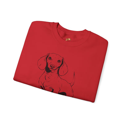 Dachshund Dog Lover Sweatshirt, Pet's Name Personalized Gift Idea, Dachshund Dog Owner Apparel, Custom Dog Paw Print Jumper, Comfy Crewneck