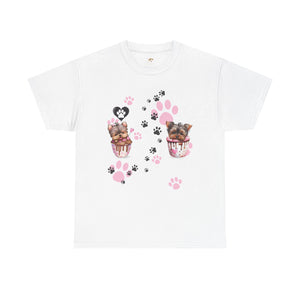 Pet Lover Unisex Heavy Cotton Tee, Love My Pet Shirt, Dog Cat Owner Gift, Animal Lover Apparel, Customized Pet Tee - NOTALIFY