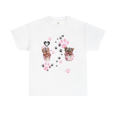 Pet Lover Unisex Heavy Cotton Tee, Love My Pet Shirt, Dog Cat Owner Gift, Animal Lover Apparel, Customized Pet Tee - NOTALIFY
