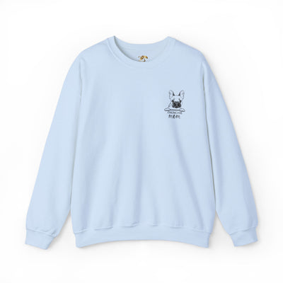 Frenchie Mom Embroidery Sweatshirt, Mother's Day Gift, Cute Dog Lover Jumper, French Bulldog Crewneck, Gift for Mom, Pet Owner Sweater - NOTALIFY