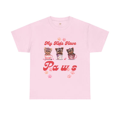 Dog Lover Unisex Tee, Animal Parent Tshirt, My Kids Have Paws Shirt, Cute Puppy Graphic Tee, Pet Owner Gift, Casual Dog Mom Dad Top - NOTALIFY