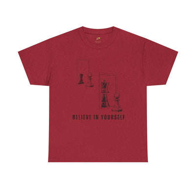 Believe in Yourself. Chess Pawn to King Reflection Tee | Inspirational Self-Esteem Tee | Motivational Shirt | Growth Mindset Gift | Unisex