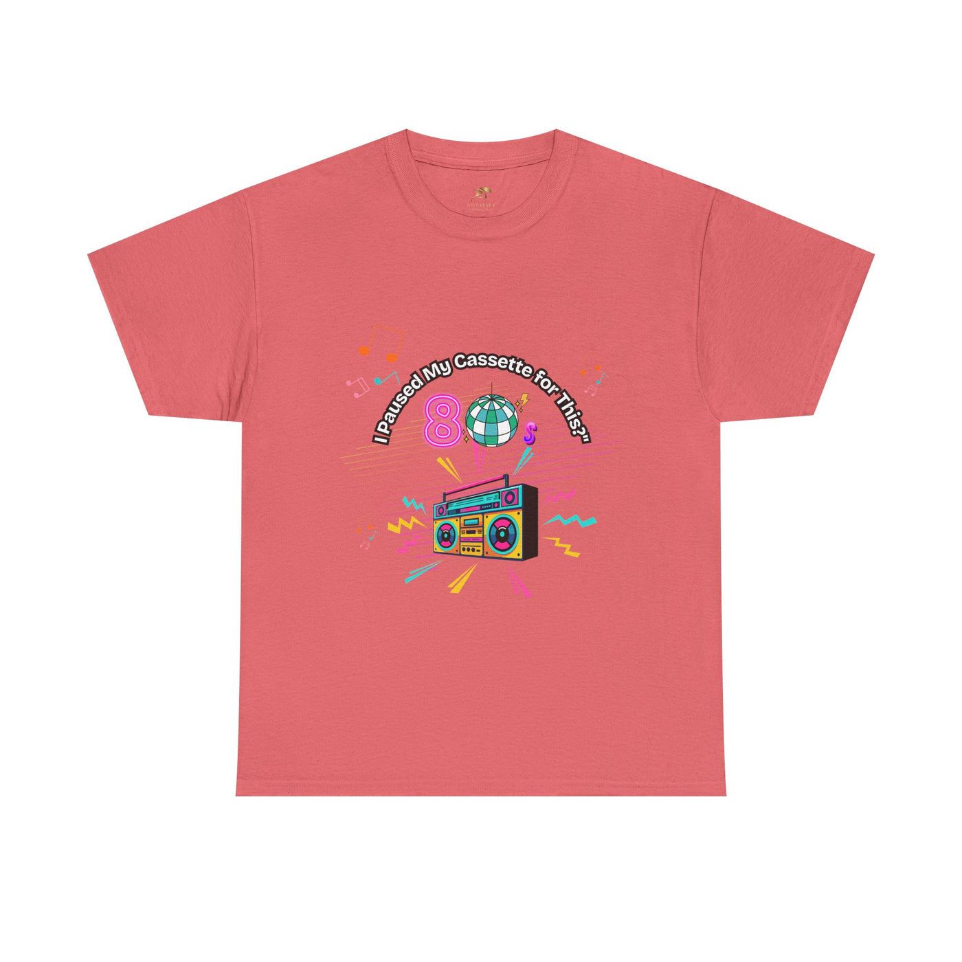Retro Cassette Tape Unisex Heavy Cotton Tee, Vintage Music Lover Shirt, 80s Nostalgia Graphic Tee, Pause Cassette Player Shirt, Mixtape Fan - NOTALIFY