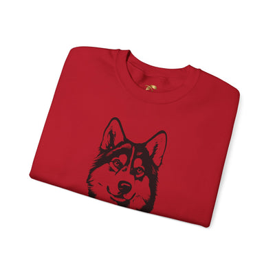 Husky Lover Sweatshirt, Pet's Name Personalized Gift Idea, Husky Dog Owner Apparel, Custom Dog Paw Print Jumper, Comfy Crewneck - NOTALIFY