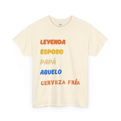 Funny Grandpa Beer Shirt | Leyenda Desde Esposo Papá Abuelo Tee | Spanish Dad Gift | Fathers Day Latino Humor T-Shirt for Men | Gift for Dad