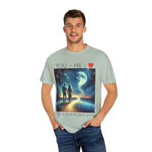 Moon and Back Unisex T-shirt, Celestial Love Tee, Outer Space Shirt, Romantic Gift, Astronomy Top - NOTALIFY