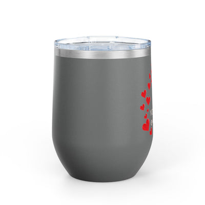 Positive affirmation wine tumbler, stainless steel insulated, 12oz capacity, for coffee and wine lovers.