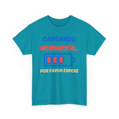 Cargando Motivación, Por Favor Espere Spanish Funny Tee | Loading Motivation Tee | Battery Graphic Shirt | Motivational Quote | Unisex Gift