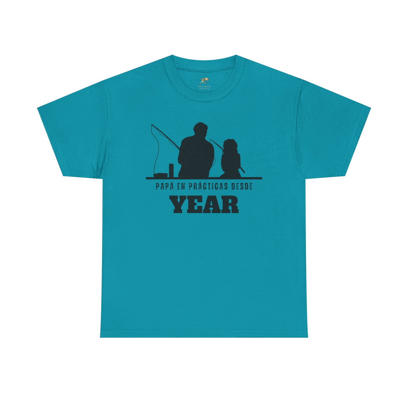 Fishing Dad Shirt | Papá en Prácticas Desde [Year] | Personalized Dad & Son/Daughter Fishing Tee | Fathers Day Gift | Spanish Custom T-Shirt