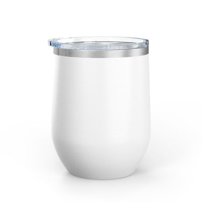 Positive Affirmation Wine Tumbler, 12oz stainless steel insulated cup, perfect for coffee, cafe, and wine lovers.