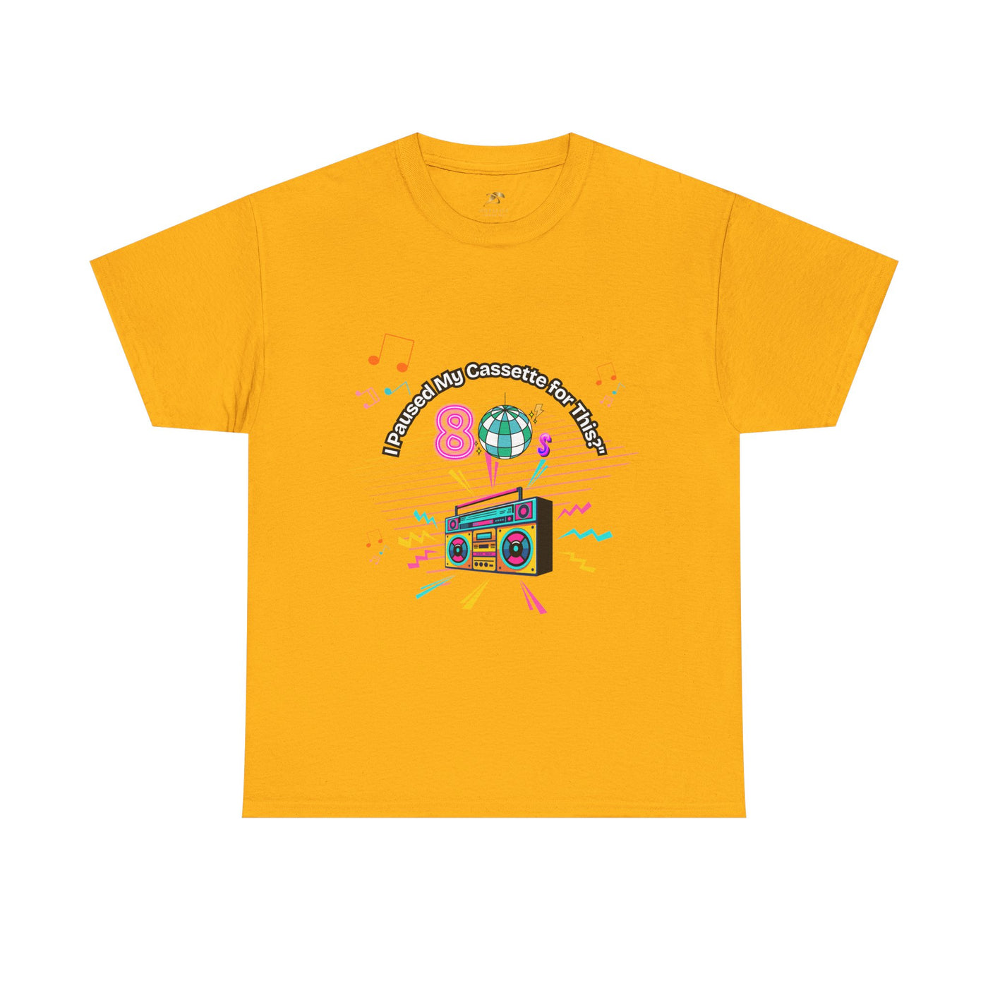 Retro Cassette Tape Unisex Heavy Cotton Tee, Vintage Music Lover Shirt, 80s Nostalgia Graphic Tee, Pause Cassette Player Shirt, Mixtape Fan - NOTALIFY