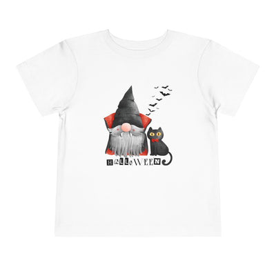 NOTALIFY Boo Halloween Gnome-CAT Toddler T-Shirt | Cute Fall Tee with Candy Bucket | Soft Cotton Short Sleeve | Spooky Outfit