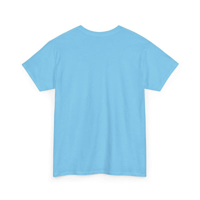 Unisex light blue t-shirt with "Be Kind, Rewind Often" retro design, promoting positivity and 90s nostalgia.