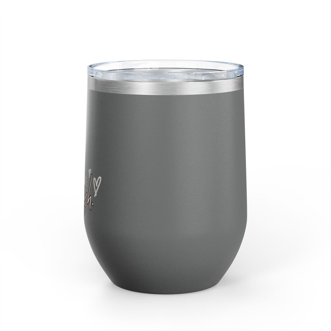 Positive Affirmation Wine Tumbler, 12oz Stainless Steel Insulated Cup with Leak-Proof Lid