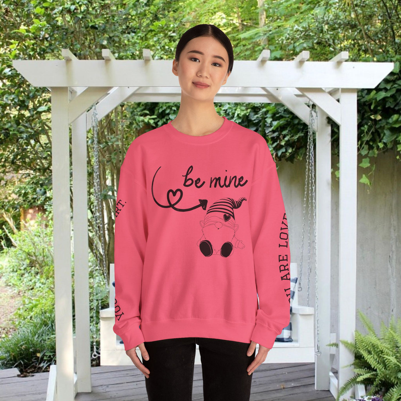 BE MINE Gnome Unisex Sweatshirt, Cozy Crewneck Jumper, Soft Pullover, Gender-Neutral Sweater, Casual Winter Shirt - NOTALIFY