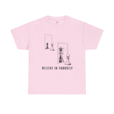 Believe in Yourself. Chess Pawn to King Reflection Tee | Inspirational Self-Esteem Tee | Motivational Shirt | Growth Mindset Gift | Unisex