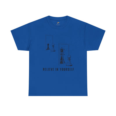 Believe in Yourself. Chess Pawn to King Reflection Tee | Inspirational Self-Esteem Tee | Motivational Shirt | Growth Mindset Gift | Unisex