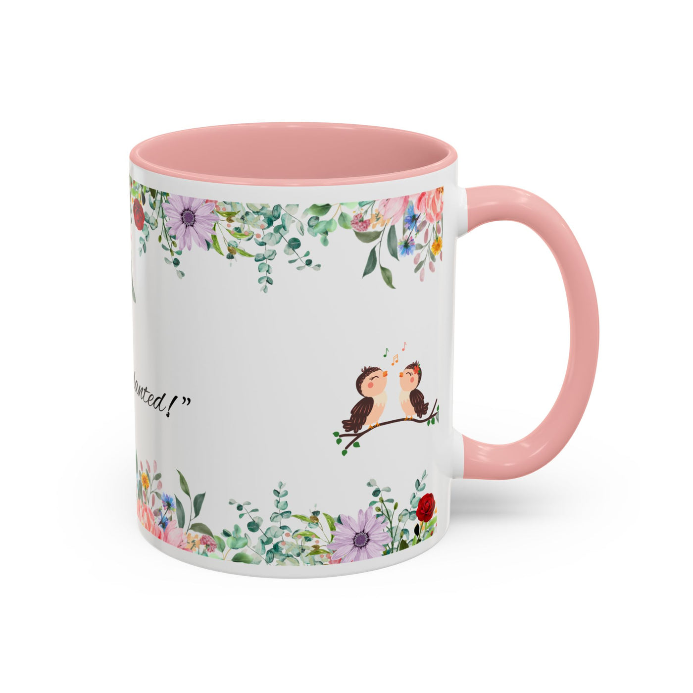 Mug, Inspirational Ceramic Cup w/ Flower Design, Bloom where you are planted, Gift for her/him, Quote Tea Mug, Home Office Decor, - NOTALIFY
