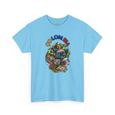 Colorful Unisex Heavy Cotton Tee with Joyful Message, Fun T-Shirt, Cas