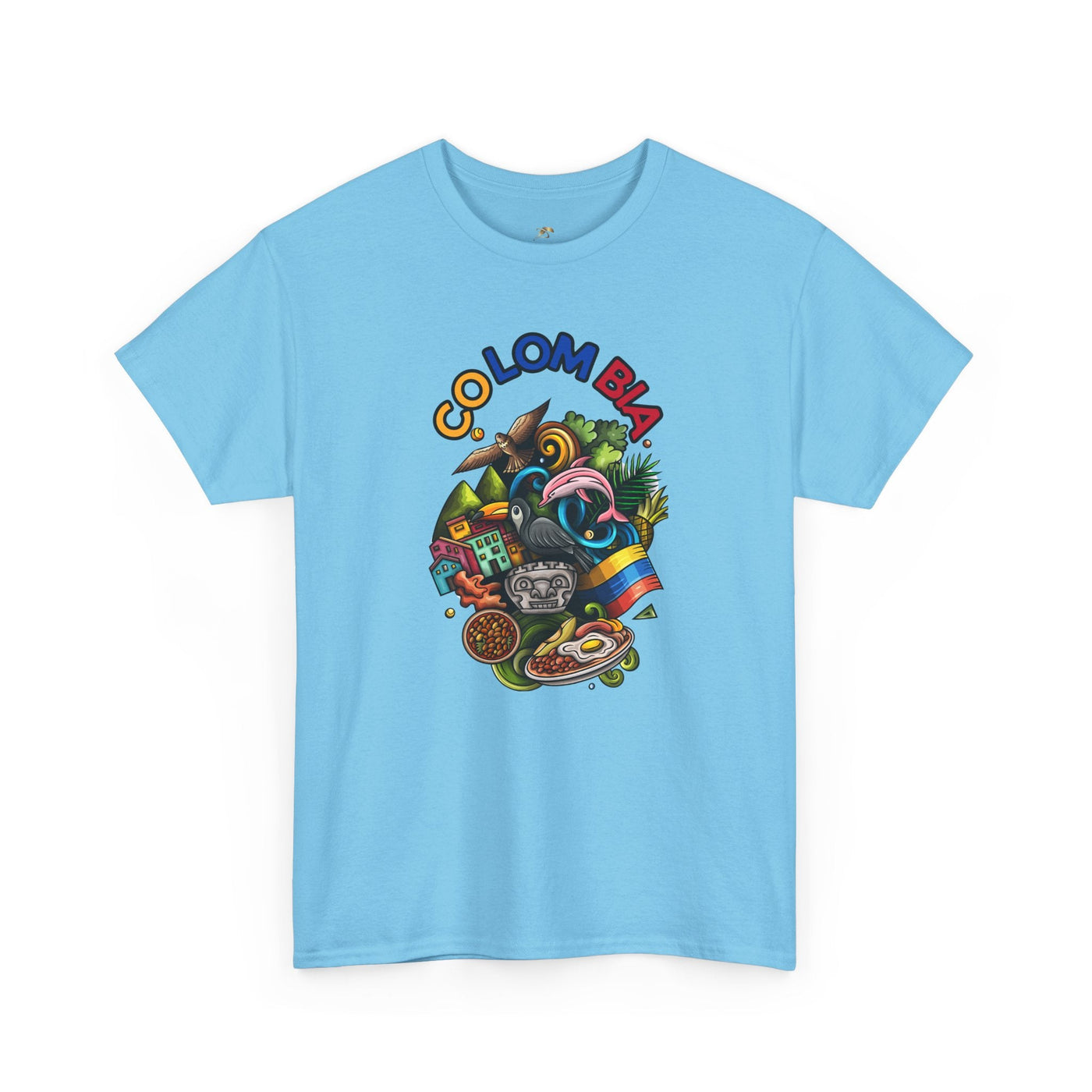 Colorful Unisex Heavy Cotton Tee with Joyful Message, Fun T-Shirt, Cas