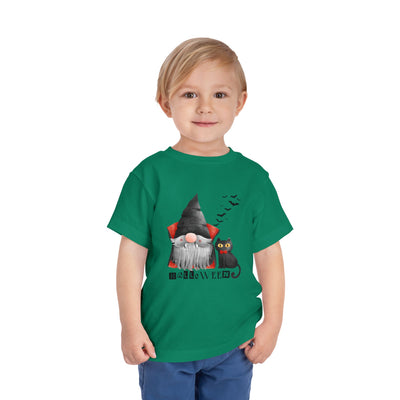 NOTALIFY Boo Halloween Gnome-CAT Toddler T-Shirt | Cute Fall Tee with Candy Bucket | Soft Cotton Short Sleeve | Spooky Outfit
