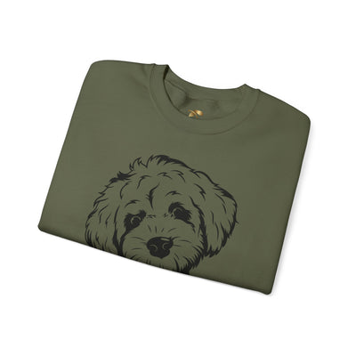 Poodle Dog Lover Sweatshirt, Pet's Name Personalized Gift Idea, Poodle Dog Owner Apparel, Custom Dog Paw Print Jumper, Comfy Crewneck - NOTALIFY