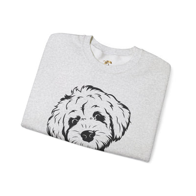 Poodle Dog Lover Sweatshirt, Pet's Name Personalized Gift Idea, Poodle Dog Owner Apparel, Custom Dog Paw Print Jumper, Comfy Crewneck - NOTALIFY