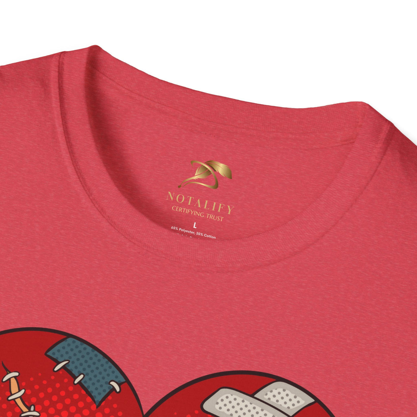 Heart Fixed Enamorados Unisex T-Shirt with broken heart design, perfect for Valentine's Day couples.