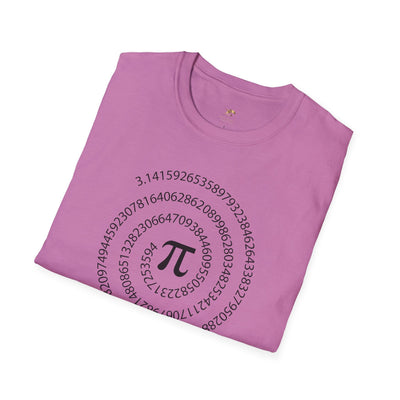 Pi Day Unisex Softstyle T-Shirt, Math Geek Gift, Irrationally Awesome 