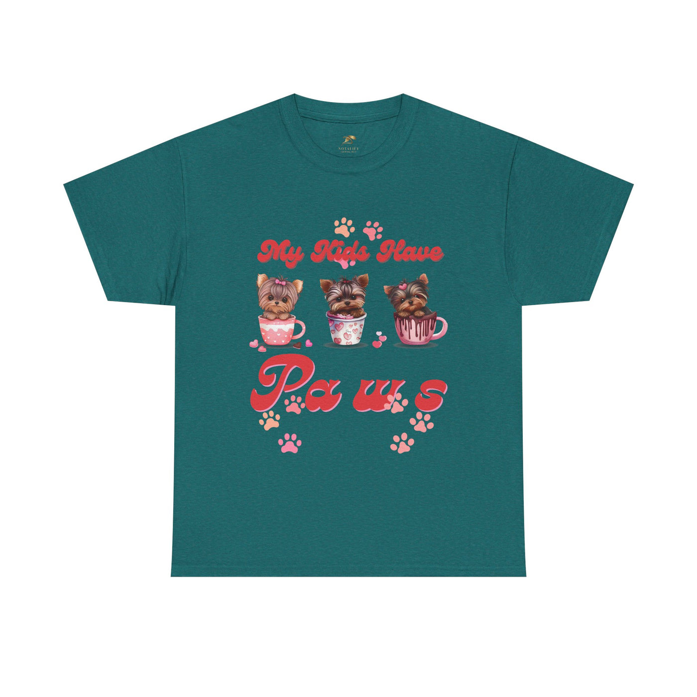 Dog Lover Unisex Tee, Animal Parent Tshirt, My Kids Have Paws Shirt, Cute Puppy Graphic Tee, Pet Owner Gift, Casual Dog Mom Dad Top - NOTALIFY