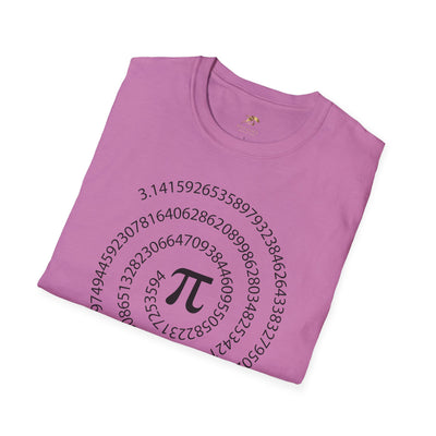 Pi Day Unisex Softstyle T-Shirt, Math Geek Gift, Irrationally Awesome Tee, March 14 Celebration Shirt, Mathematics Lover Top - NOTALIFY