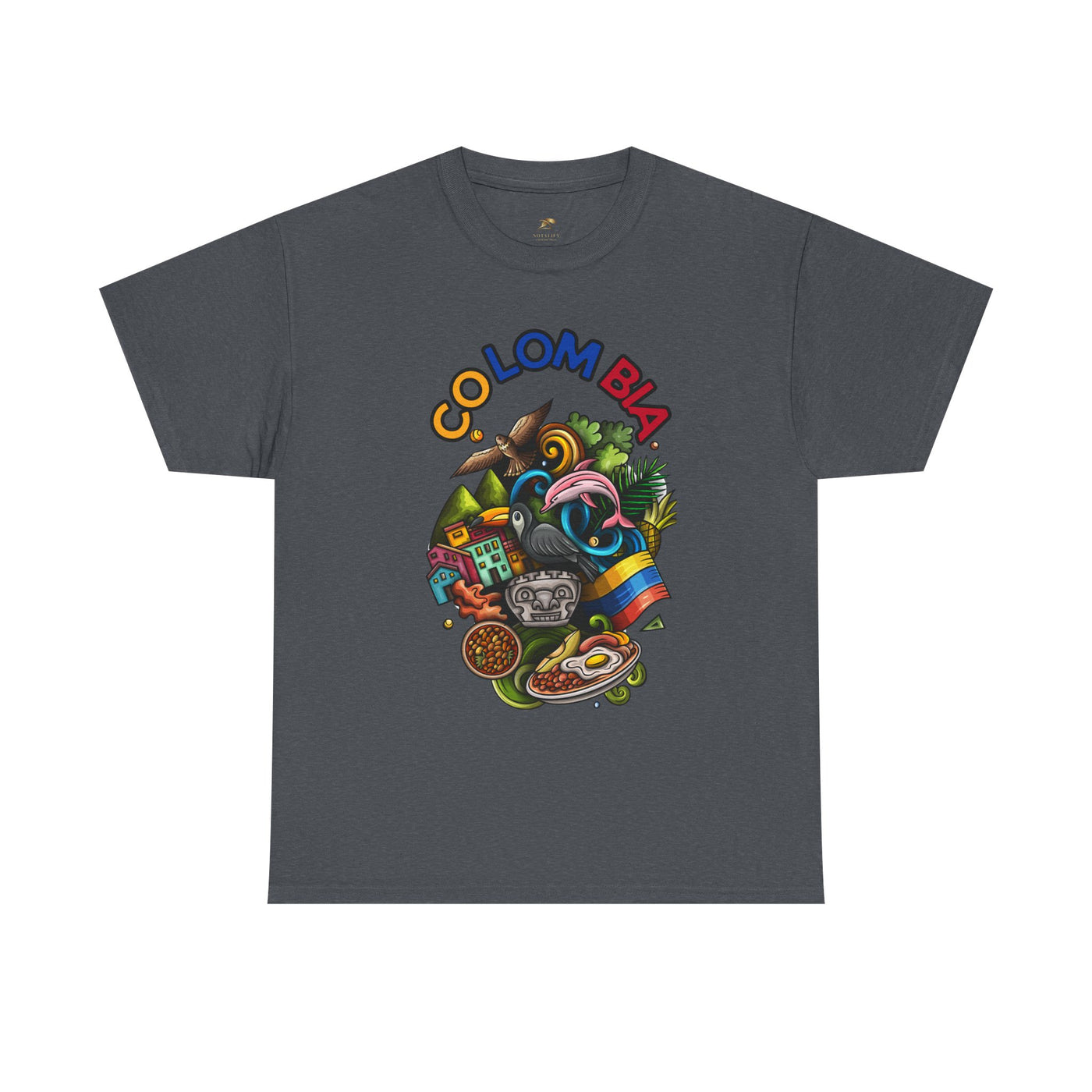 Colorful Unisex Heavy Cotton Tee with Joyful Message, Fun T-Shirt, Casual Wear, Gift for Friends, Summer Vibes, Festival Apparel - NOTALIFY