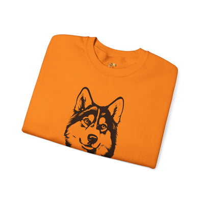 Husky Lover Sweatshirt, Pet's Name Personalized Gift Idea, Husky Dog Owner Apparel, Custom Dog Paw Print Jumper, Comfy Crewneck - NOTALIFY
