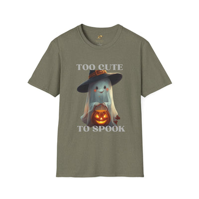 NOTALIFY Too Cute to Spook Halloween Ghost TEE | Adorable Pumpkin Lantern Tee | Cotton Short Sleeve | Fall Outfit for Kids