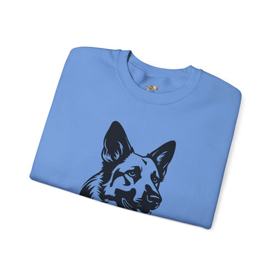 German Shepherd Lover Sweatshirt, Pet's Name Personalized, German Shepherd Dog Owner Apparel, Custom Dog Paw Print Jumper, Comfy Crewneck - NOTALIFY
