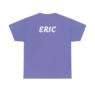 Unique "Be The Only One" barcode t-shirt in blue with a minimalist design