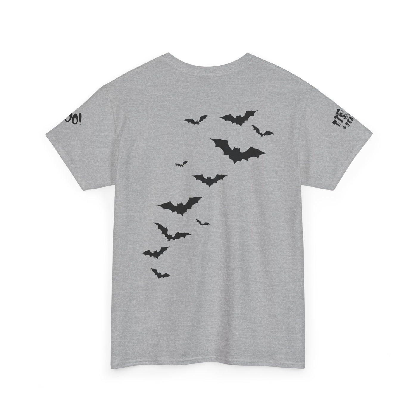 NOTALIFY Halloween Just Here for the Boo Graphic Tee, Spooky T-Shirt, Fun Fall Apparel, Unisex Halloween Tee, Gnome & Bats