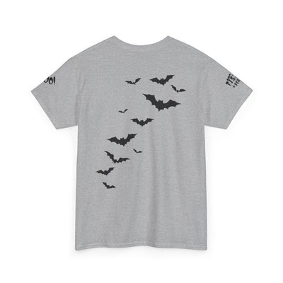 NOTALIFY Halloween Just Here for the Boo Graphic Tee, Spooky T-Shirt, Fun Fall Apparel, Unisex Halloween Tee, Gnome & Bats