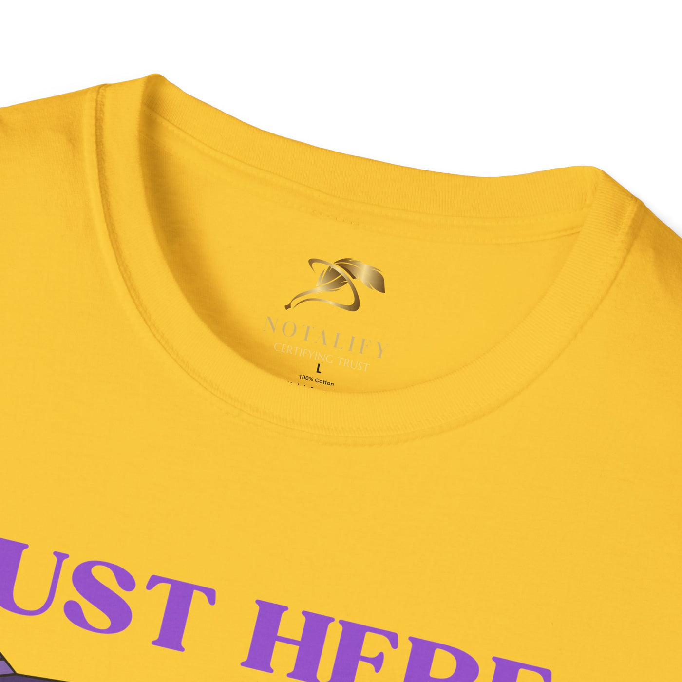 NOTALIFY Just Here for the Boo Dog Halloween TEE | Cute Puppy Costume | Soft Cotton | Fun Fall Outfit for Kids & Adults