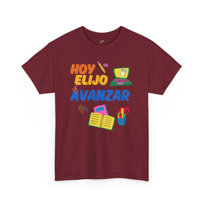 Hoy Elijo Avanzar Spanish Motivational T-Shirt | Back to School Teacher Tee | Growth Mindset Shirt | Spanish Student Gift | Unisex Tee