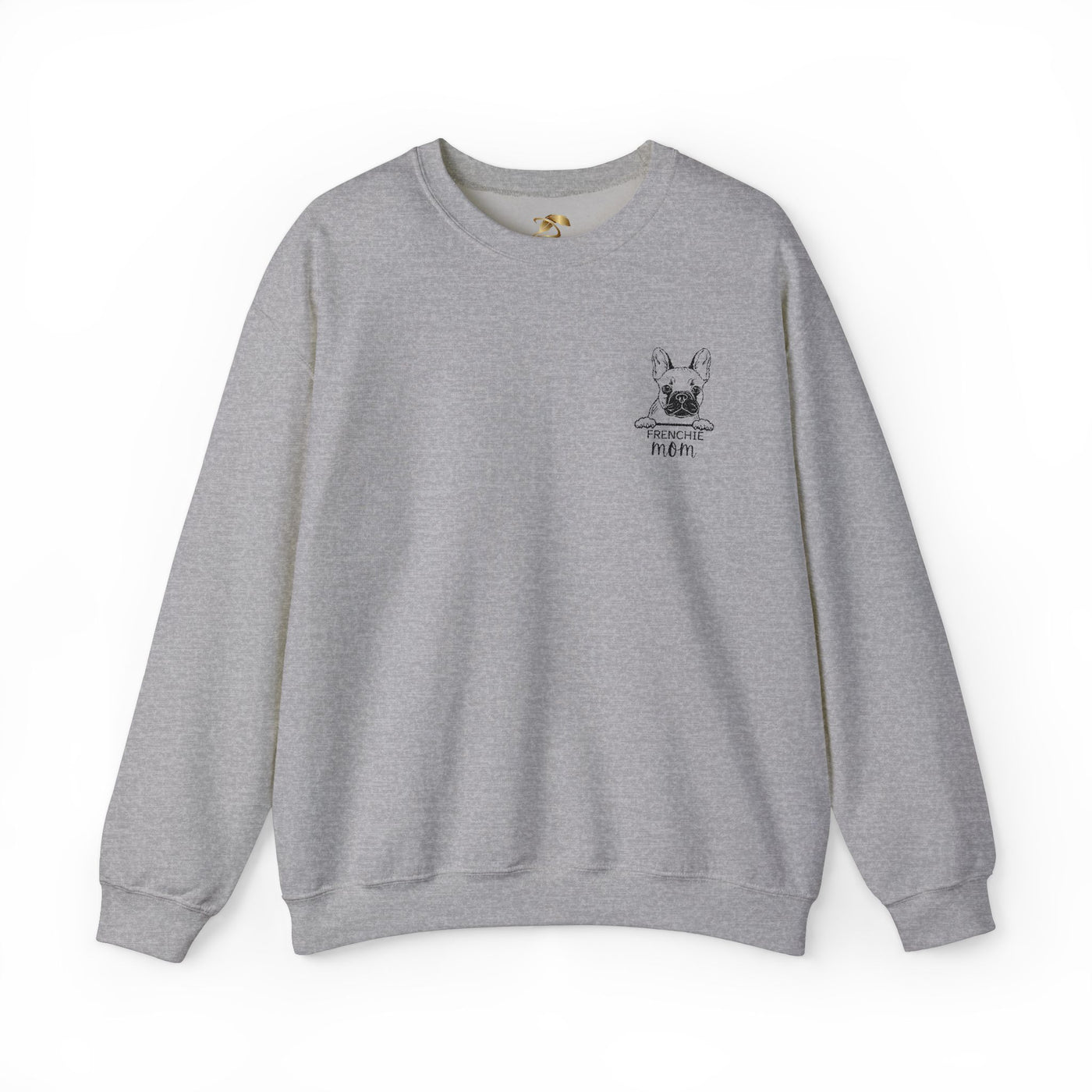 Frenchie Mom Embroidery Sweatshirt, Mother's Day Gift, Cute Dog Lover Jumper, French Bulldog Crewneck, Gift for Mom, Pet Owner Sweater - NOTALIFY