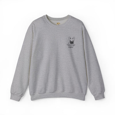 Frenchie Mom Embroidery Sweatshirt, Mother's Day Gift, Cute Dog Lover Jumper, French Bulldog Crewneck, Gift for Mom, Pet Owner Sweater - NOTALIFY