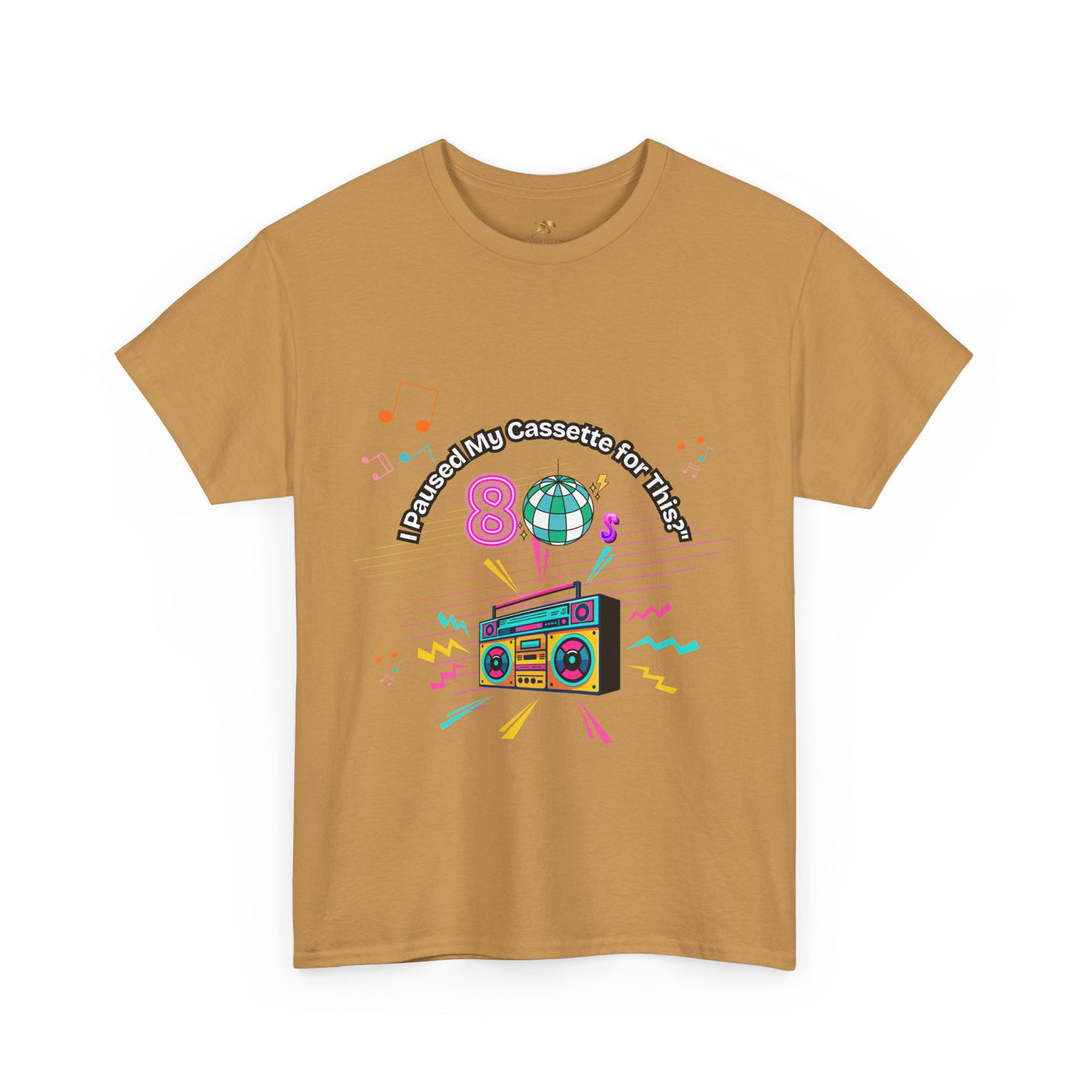 Retro Cassette Tape Unisex Heavy Cotton Tee, Vintage Music Lover Shirt, 80s Nostalgia Graphic Tee, Pause Cassette Player Shirt, Mixtape Fan - NOTALIFY