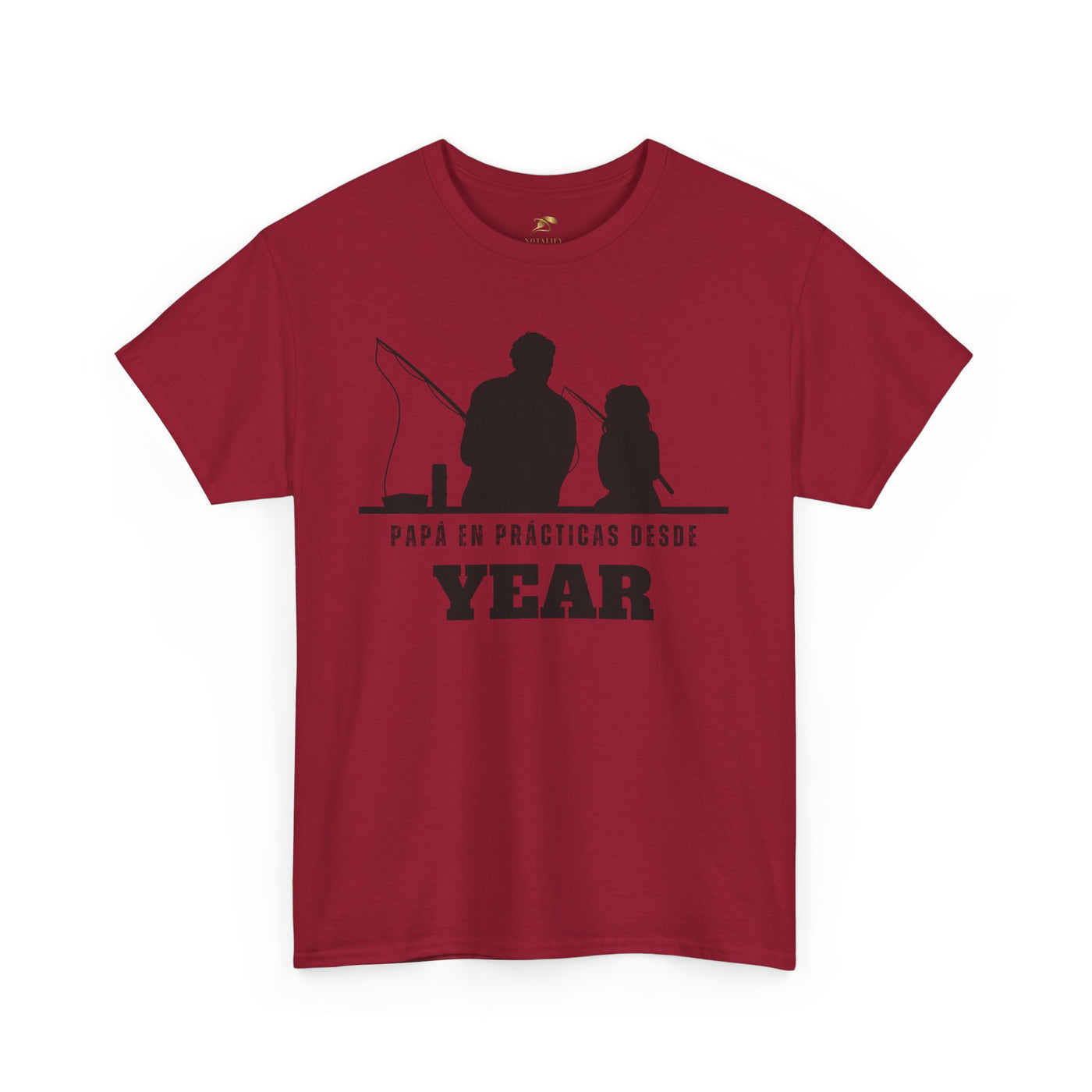 Fishing Dad Shirt | Papá en Prácticas Desde [Year] | Personalized Dad & Son/Daughter Fishing Tee | Fathers Day Gift | Spanish Custom T-Shirt