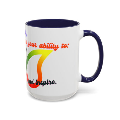 Infinity Butterfly Mug with motivational design, 11oz-15oz sizes, gift for creatives.