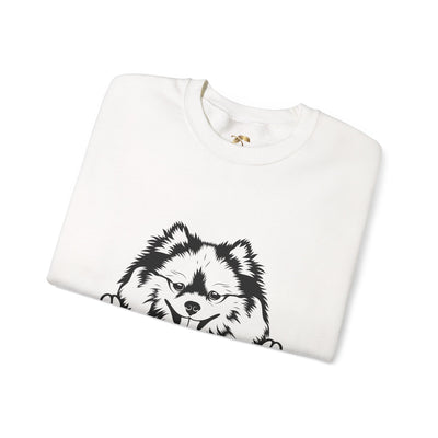 Pomeranian Lover Sweatshirt, Pet's Name Personalized Gift Idea, Pomeranian Dog Owner Apparel, Custom Dog Paw Print Jumper, Comfy Crewneck - NOTALIFY