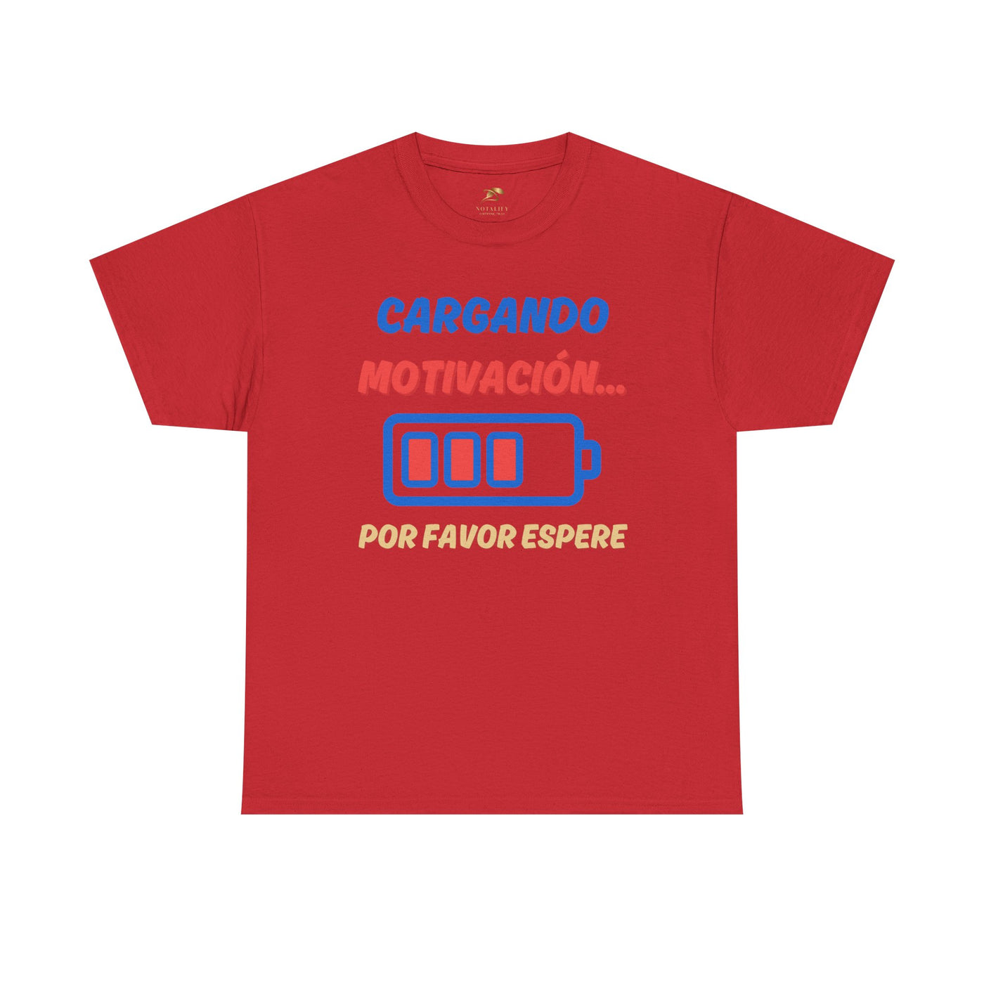 Cargando Motivación, Por Favor Espere Spanish Funny Tee | Loading Motivation Tee | Battery Graphic Shirt | Motivational Quote | Unisex Gift