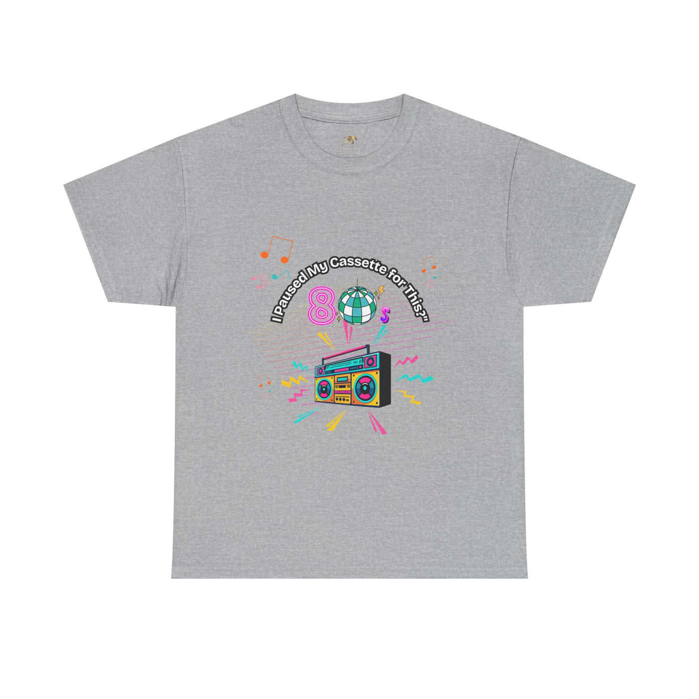 Retro Cassette Tape Unisex Heavy Cotton Tee, Vintage Music Lover Shirt, 80s Nostalgia Graphic Tee, Pause Cassette Player Shirt, Mixtape Fan - NOTALIFY