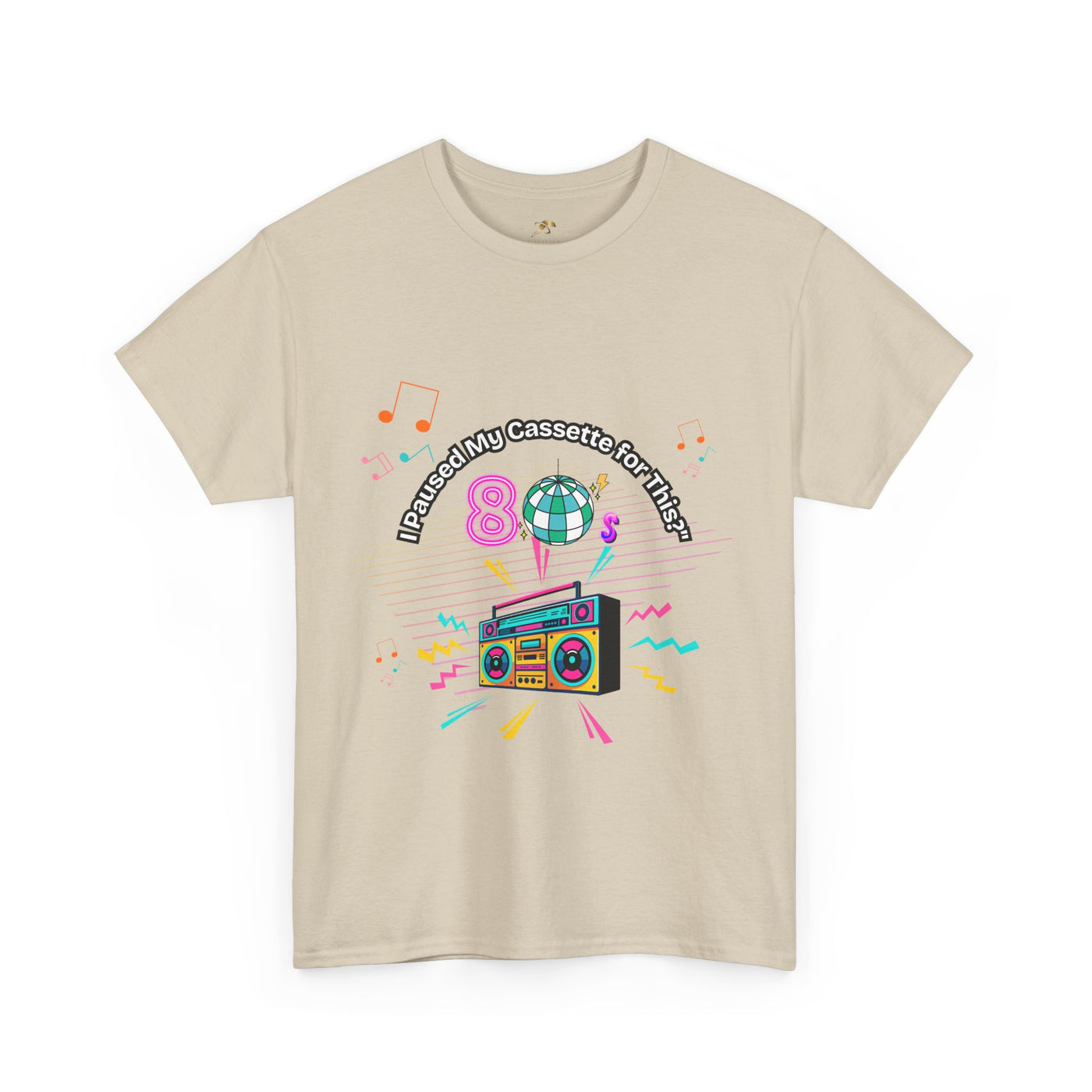 Retro Cassette Tape Unisex Heavy Cotton Tee, Vintage Music Lover Shirt, 80s Nostalgia Graphic Tee, Pause Cassette Player Shirt, Mixtape Fan - NOTALIFY