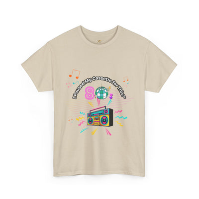 Retro Cassette Tape Unisex Heavy Cotton Tee, Vintage Music Lover Shirt, 80s Nostalgia Graphic Tee, Pause Cassette Player Shirt, Mixtape Fan - NOTALIFY